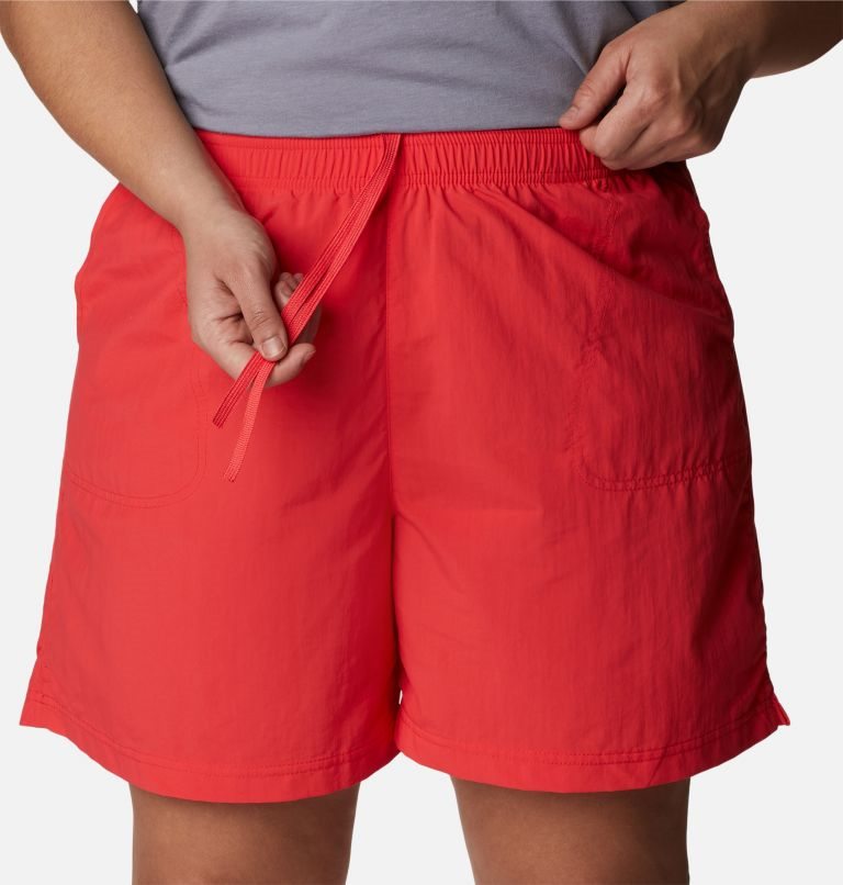 Women's Columbia Sandy River Shorts Red | Plus Size CA-N6C50